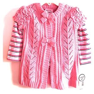 Little Lass sweater and shirt set girls 2T